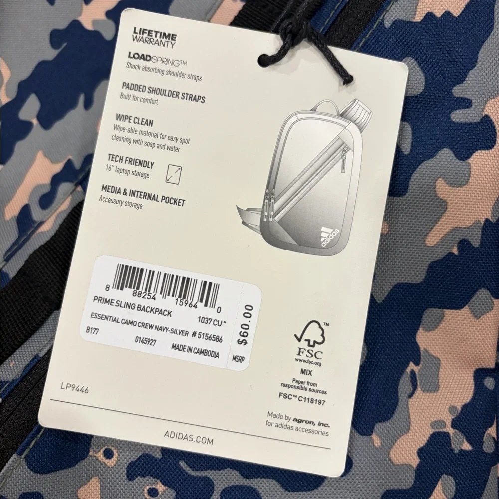 Adidas Prime Sling Backpack - NWT - Camouflage - Picture 6 of 7